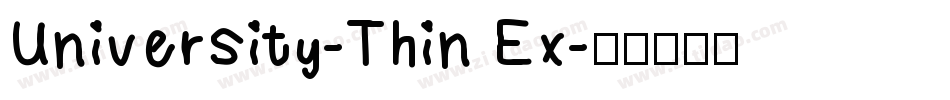 University-Thin Ex字体转换